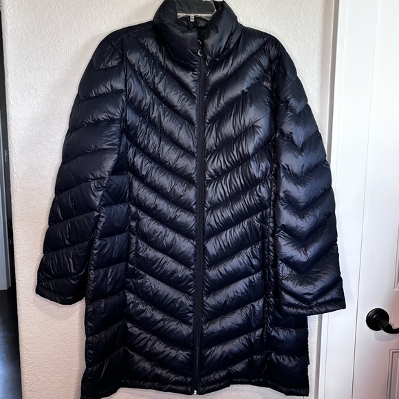 Calvin Klein Midnight Blue Down  Puffer Coat Long - Picture 1 of 9